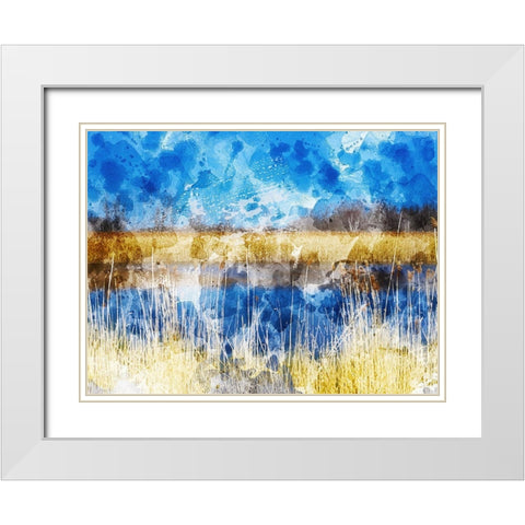 Phragmites I White Modern Wood Framed Art Print with Double Matting by Young, Chamira