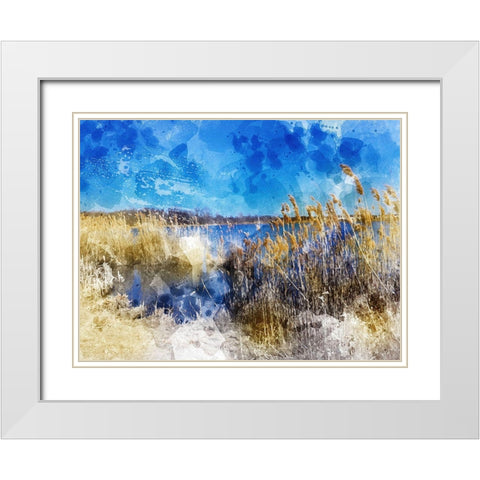 Phragmites II White Modern Wood Framed Art Print with Double Matting by Young, Chamira
