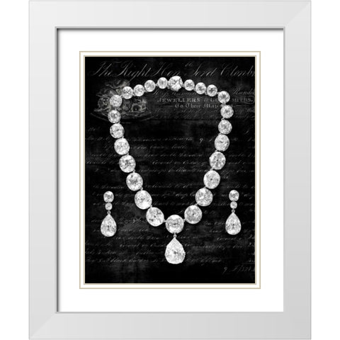 Her Majestys Jewels II White Modern Wood Framed Art Print with Double Matting by Devellier, Deborah