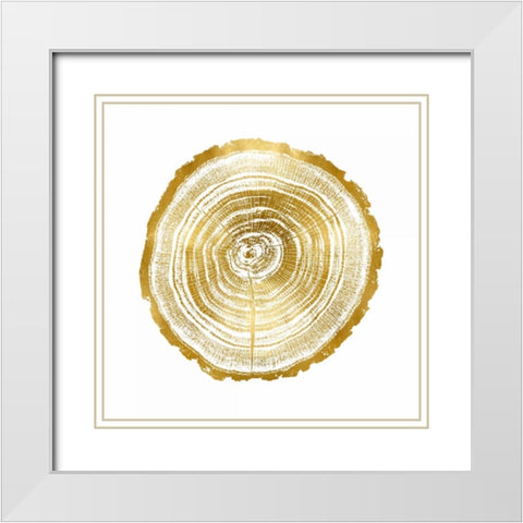 Timber Gold II White Modern Wood Framed Art Print with Double Matting by Carson, Danielle