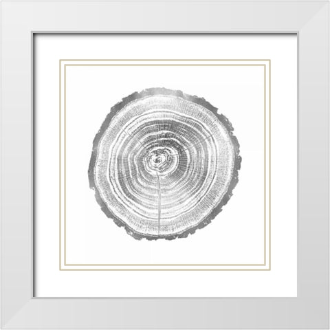 Timber Silver II White Modern Wood Framed Art Print with Double Matting by Carson, Danielle