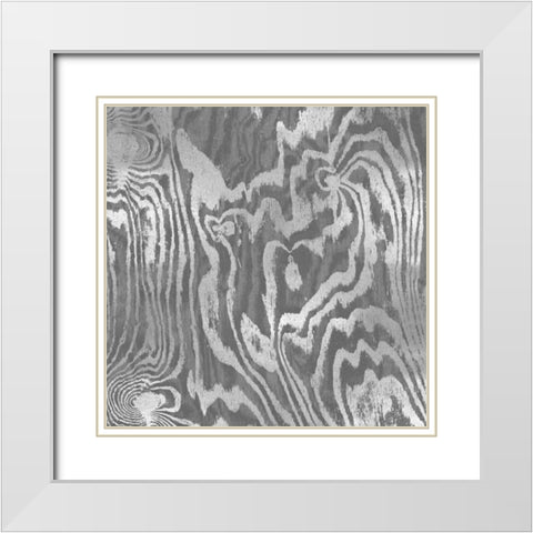 Silver Variations II White Modern Wood Framed Art Print with Double Matting by Carson, Danielle