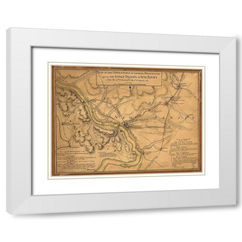 Plan of the operations - Gener White Modern Wood Framed Art Print with Double Matting by Sproul, Dan