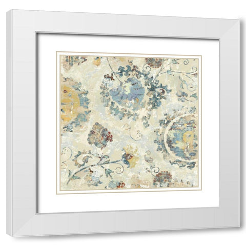 Adornment II White Modern Wood Framed Art Print with Double Matting by Roberts, Ellie