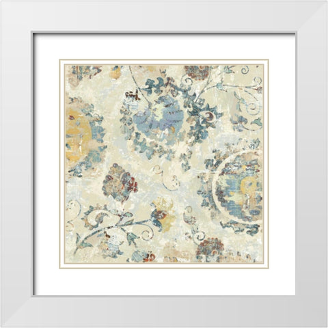 Adornment II White Modern Wood Framed Art Print with Double Matting by Roberts, Ellie