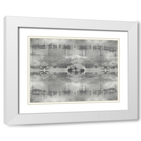 Symmetry V White Modern Wood Framed Art Print with Double Matting by Roberts, Ellie