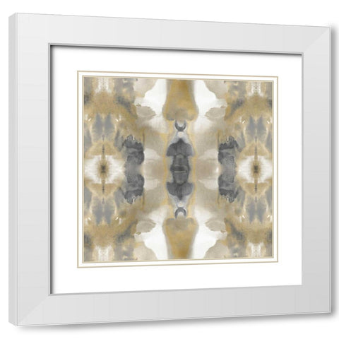 Paramount Gold White Modern Wood Framed Art Print with Double Matting by Roberts, Ellie
