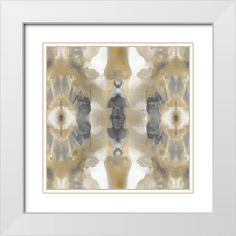 Paramount Gold White Modern Wood Framed Art Print with Double Matting by Roberts, Ellie