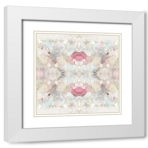 Resonate in Pink Blush I White Modern Wood Framed Art Print with Double Matting by Blake, Madeline