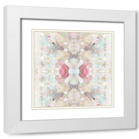 Resonate in Pink Blush II White Modern Wood Framed Art Print with Double Matting by Blake, Madeline