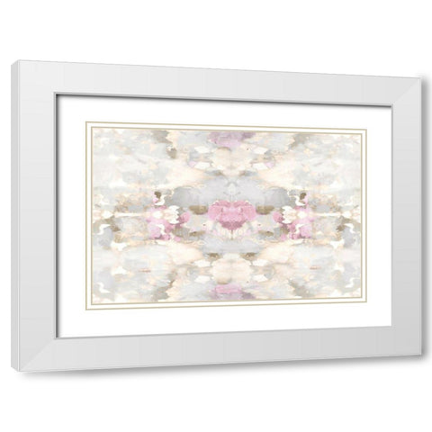 Reflections in Pink Blush White Modern Wood Framed Art Print with Double Matting by Blake, Madeline