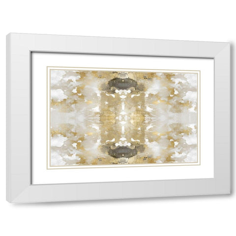Reflections in Gold I White Modern Wood Framed Art Print with Double Matting by Blake, Madeline