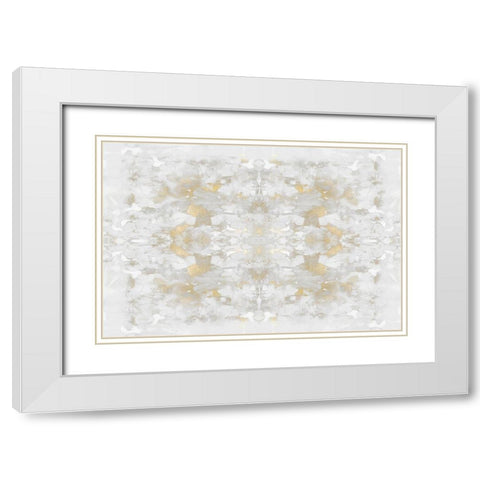 Reflections in Gold III White Modern Wood Framed Art Print with Double Matting by Blake, Madeline