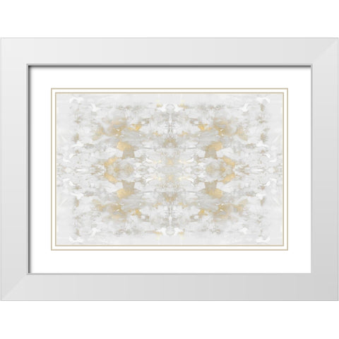 Reflections in Gold III White Modern Wood Framed Art Print with Double Matting by Blake, Madeline