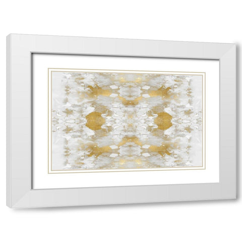 Reflections in Gold V White Modern Wood Framed Art Print with Double Matting by Blake, Madeline