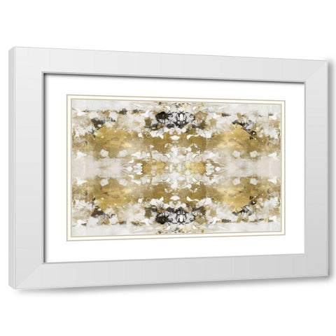 Reflections in Gold VII White Modern Wood Framed Art Print with Double Matting by Blake, Madeline