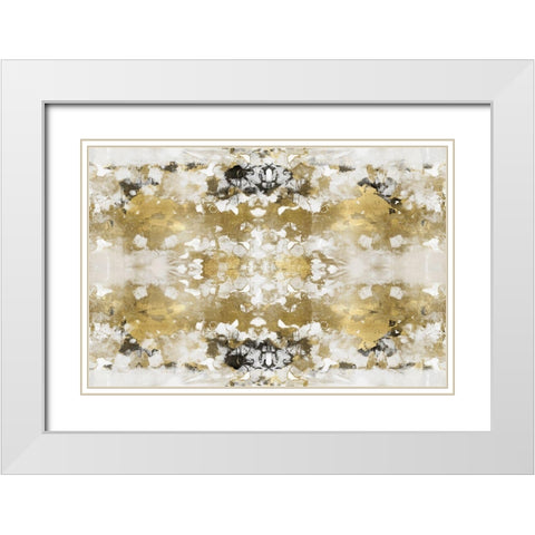 Reflections in Gold VII White Modern Wood Framed Art Print with Double Matting by Blake, Madeline