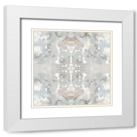Harmony Gray II White Modern Wood Framed Art Print with Double Matting by Blake, Madeline