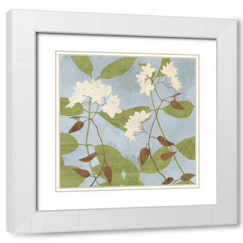 Secret Garden I White Modern Wood Framed Art Print with Double Matting by Lange, Erin