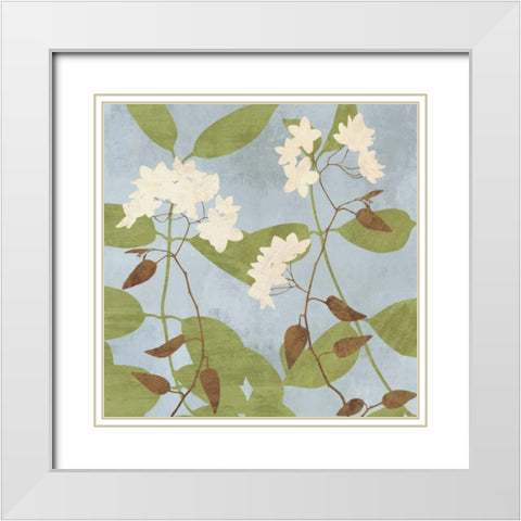 Secret Garden I White Modern Wood Framed Art Print with Double Matting by Lange, Erin