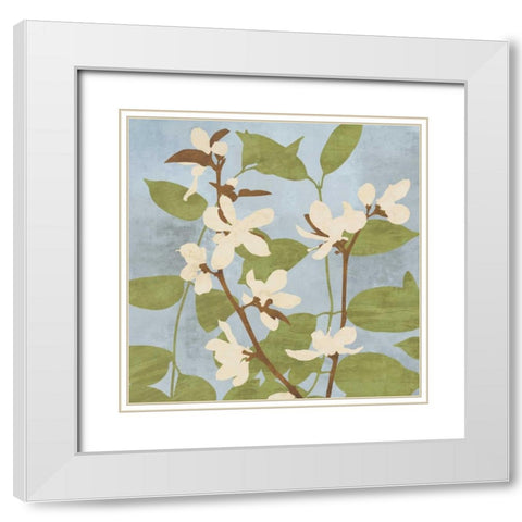 Secret Garden II White Modern Wood Framed Art Print with Double Matting by Lange, Erin