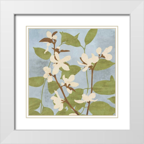 Secret Garden II White Modern Wood Framed Art Print with Double Matting by Lange, Erin