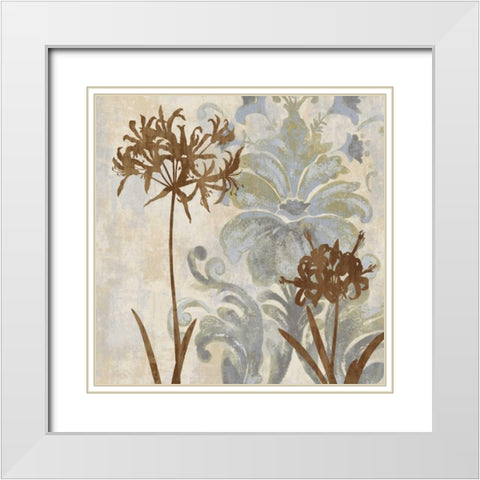 Floral Oasis II White Modern Wood Framed Art Print with Double Matting by Lange, Erin