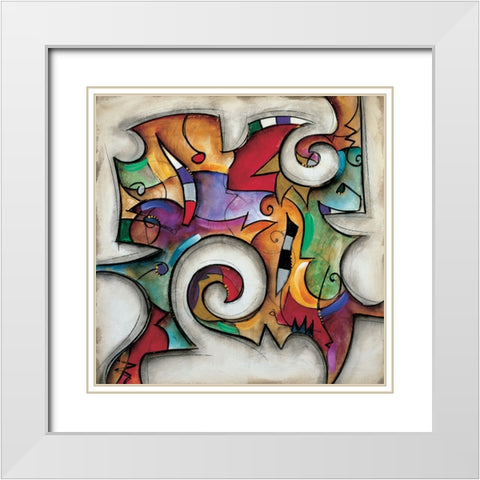 Swirl I White Modern Wood Framed Art Print with Double Matting by Waugh, Eric