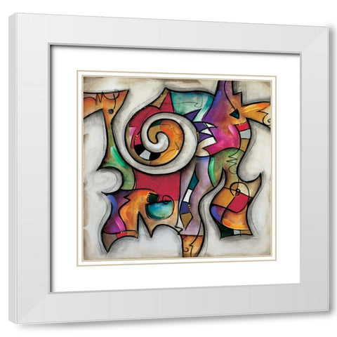 Swirl II White Modern Wood Framed Art Print with Double Matting by Waugh, Eric