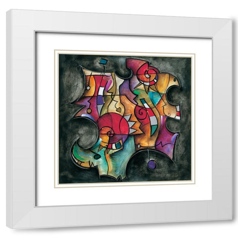 Noir Duet II White Modern Wood Framed Art Print with Double Matting by Waugh, Eric