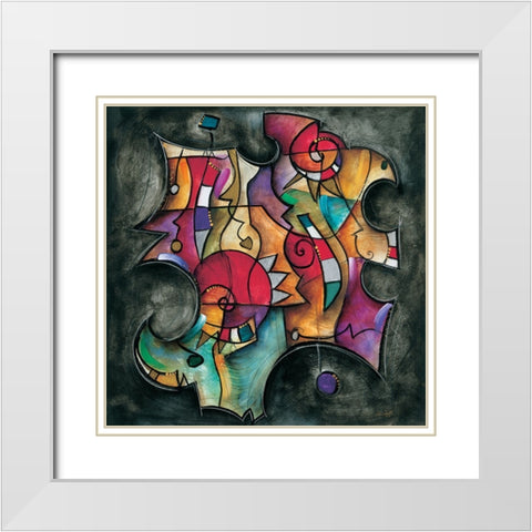 Noir Duet II White Modern Wood Framed Art Print with Double Matting by Waugh, Eric