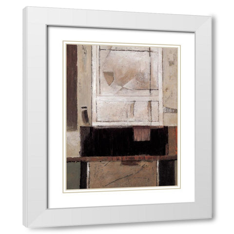 Characteristics II White Modern Wood Framed Art Print with Double Matting by Taylor, Franklin