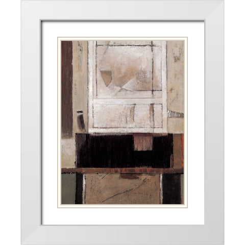 Characteristics II White Modern Wood Framed Art Print with Double Matting by Taylor, Franklin