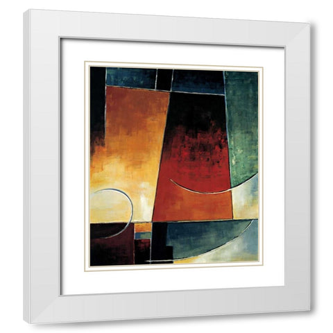 In the Mix I White Modern Wood Framed Art Print with Double Matting by Taylor, Franklin
