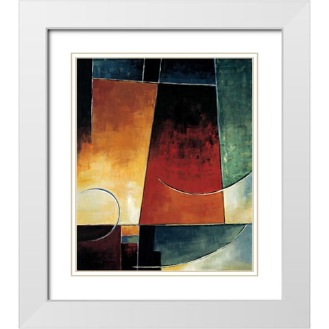 In the Mix I White Modern Wood Framed Art Print with Double Matting by Taylor, Franklin