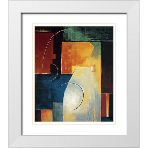 In the Mix II White Modern Wood Framed Art Print with Double Matting by Taylor, Franklin