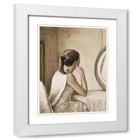 Riflesso White Modern Wood Framed Art Print with Double Matting by Scala, Gualtiero Bassi