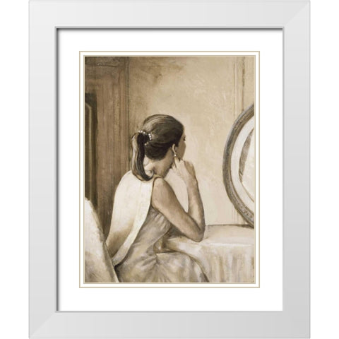 Riflesso White Modern Wood Framed Art Print with Double Matting by Scala, Gualtiero Bassi