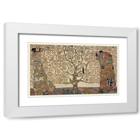 The Tree of Life - Stoclet F White Modern Wood Framed Art Print with Double Matting by Klimt, Gustav