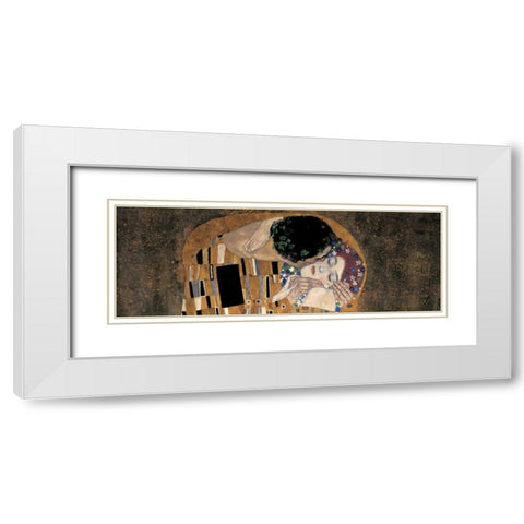 Il bacio White Modern Wood Framed Art Print with Double Matting by Klimt, Gustav