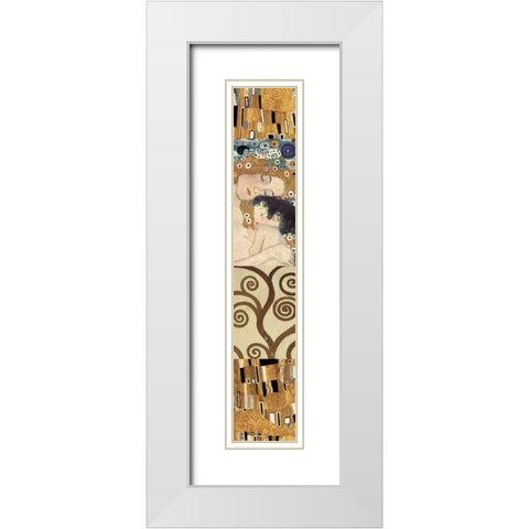 Klimt Panel IV White Modern Wood Framed Art Print with Double Matting by Klimt, Gustav