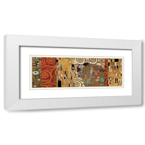 Klimt Deco White Modern Wood Framed Art Print with Double Matting by Klimt, Gustav