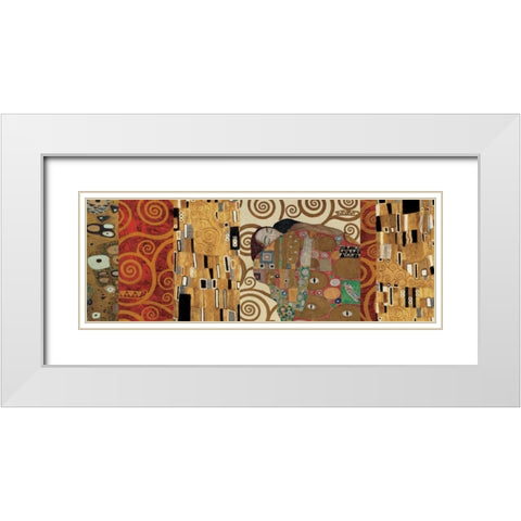 Klimt Deco White Modern Wood Framed Art Print with Double Matting by Klimt, Gustav
