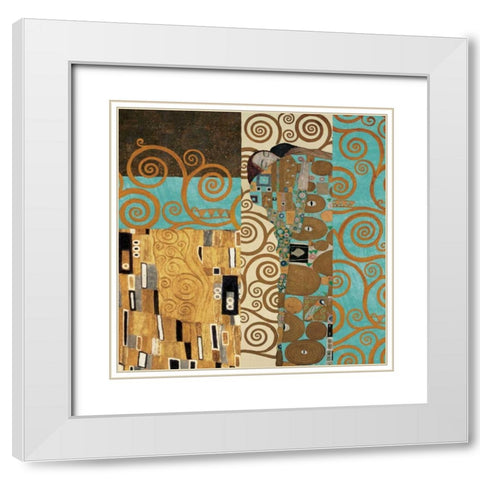 Klimt III 150th Anniversary - Fulfillment White Modern Wood Framed Art Print with Double Matting by Klimt, Gustav