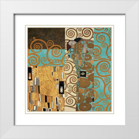 Klimt III 150th Anniversary - Fulfillment White Modern Wood Framed Art Print with Double Matting by Klimt, Gustav