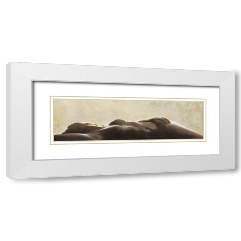 Silhouette White Modern Wood Framed Art Print with Double Matting by Mariani, Giorgio
