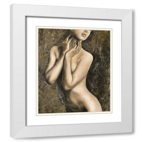Femminilita II White Modern Wood Framed Art Print with Double Matting by Mariani, Giorgio
