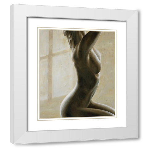 In penombra I White Modern Wood Framed Art Print with Double Matting by Mariani, Giorgio