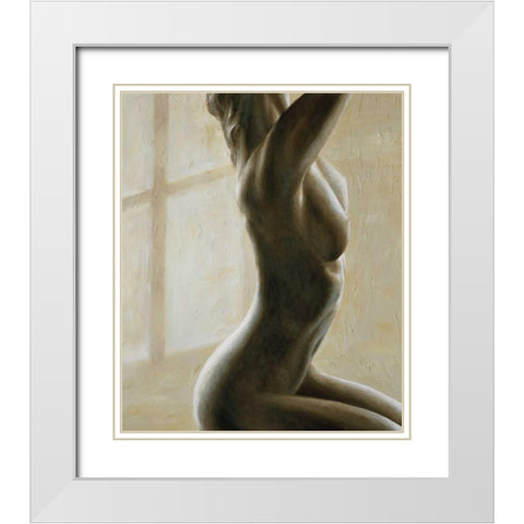 In penombra I White Modern Wood Framed Art Print with Double Matting by Mariani, Giorgio