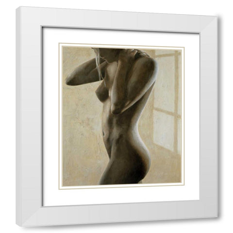 In penombra II White Modern Wood Framed Art Print with Double Matting by Mariani, Giorgio